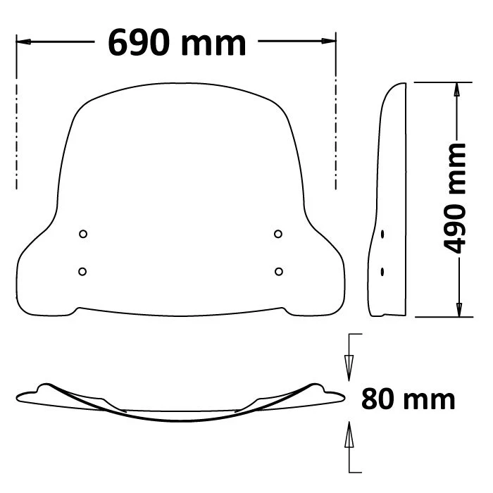 Pare Brise Bas 49cm Segway E-Series - Image 2
